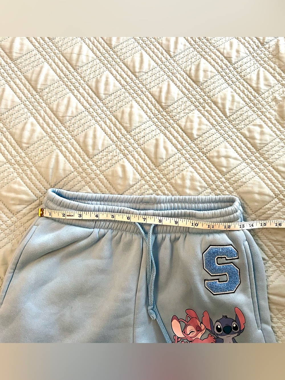 Disney Stitch Women’s Light Blue Pajama Shorts, Size Small - Picture 5 of 11